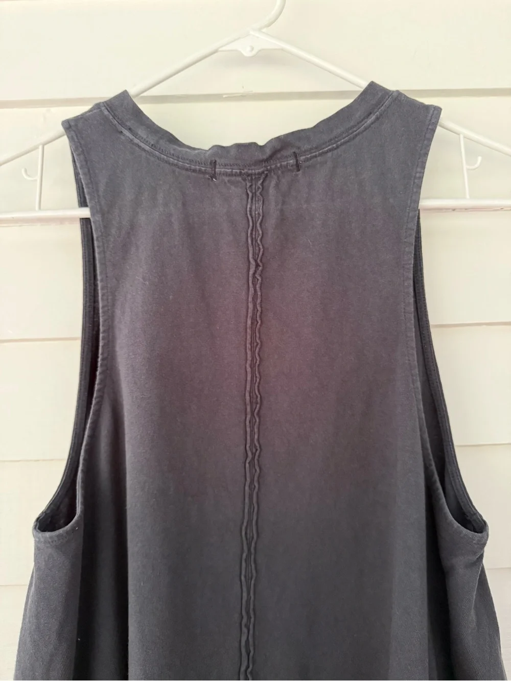 Free People We The Free Black Swing Tank Top Medium Oversized Cotton Sleeveless